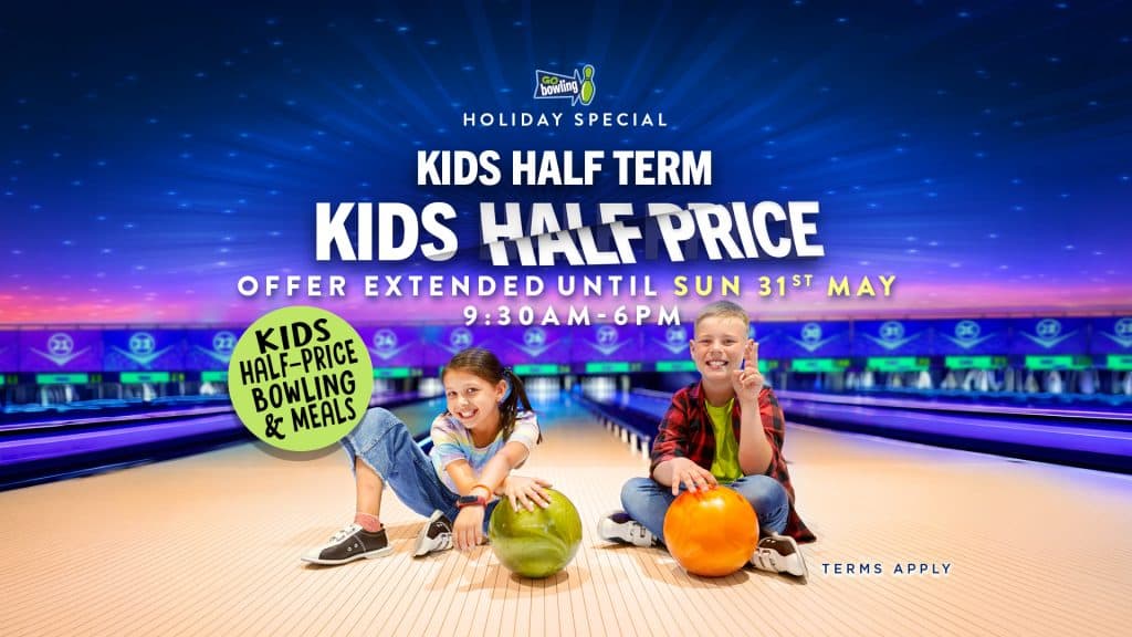 Kids Half Term - Kids Half Price Bowling and Meals